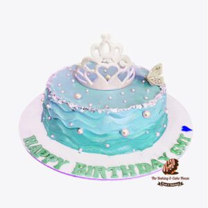 Birthday Cake for Girl with Crown