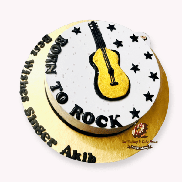 Greeting Cake with guitar design