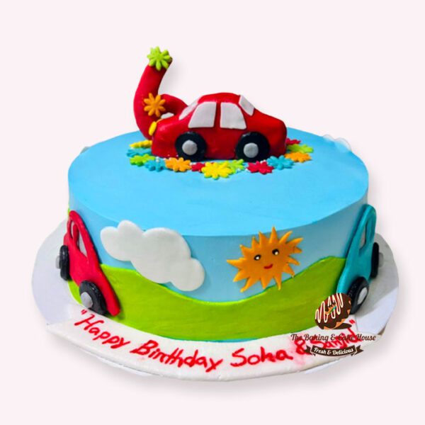 Car Road Theme Cake for kid